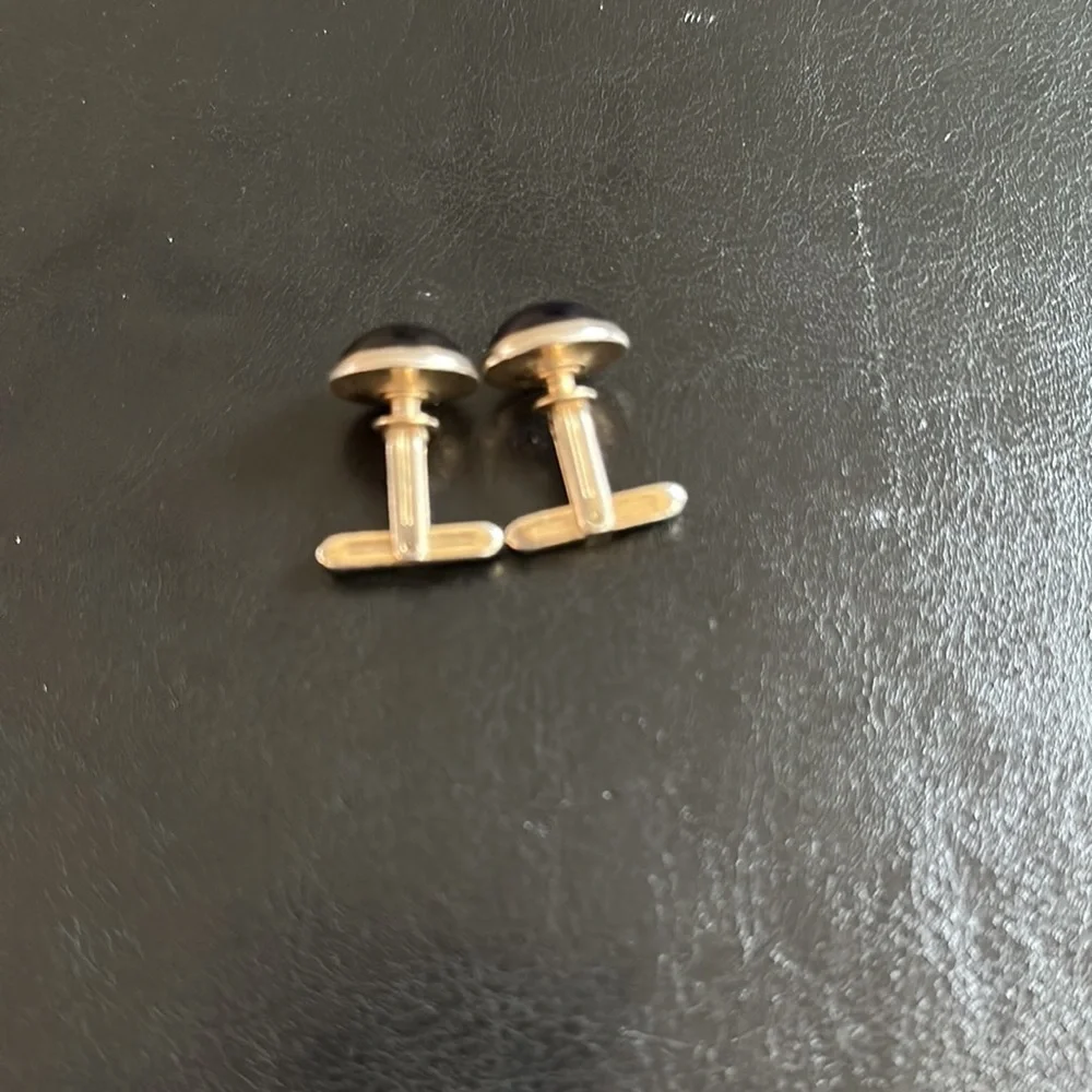 Vintage dark blue Hickok cuff links​